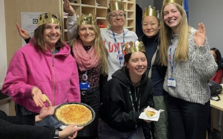 Staff share the traditional Galette des Rois