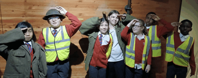 Pupils at Imperial War Museum